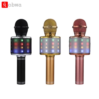 

WS858 Smart Bluetooth Wireless Condenser Magic Karaoke Microphone Mobile Phone Player MIC Speaker Record Music for KTV home
