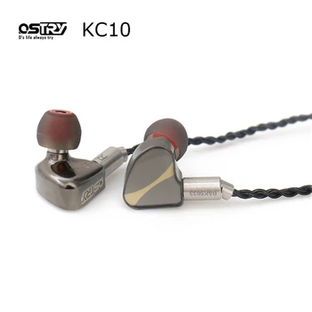 

OSTRY KC10 Dual Dynamic 6N Single Crystal Copper Gold-plated 2PIN 0.78MM In Ear Earphone 3.5mm
