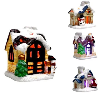 

Christmas Lights Resin House Furniture LED Decor Gifts Lighting Party