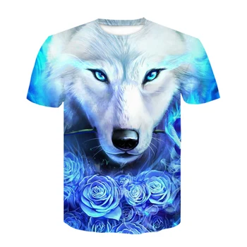 

2020 Newest 3D T-shirt Summer Fashion T Shirt for Man Graphic T Shirts Men's Clothing animal Wolf Streetwear oversized t shirt