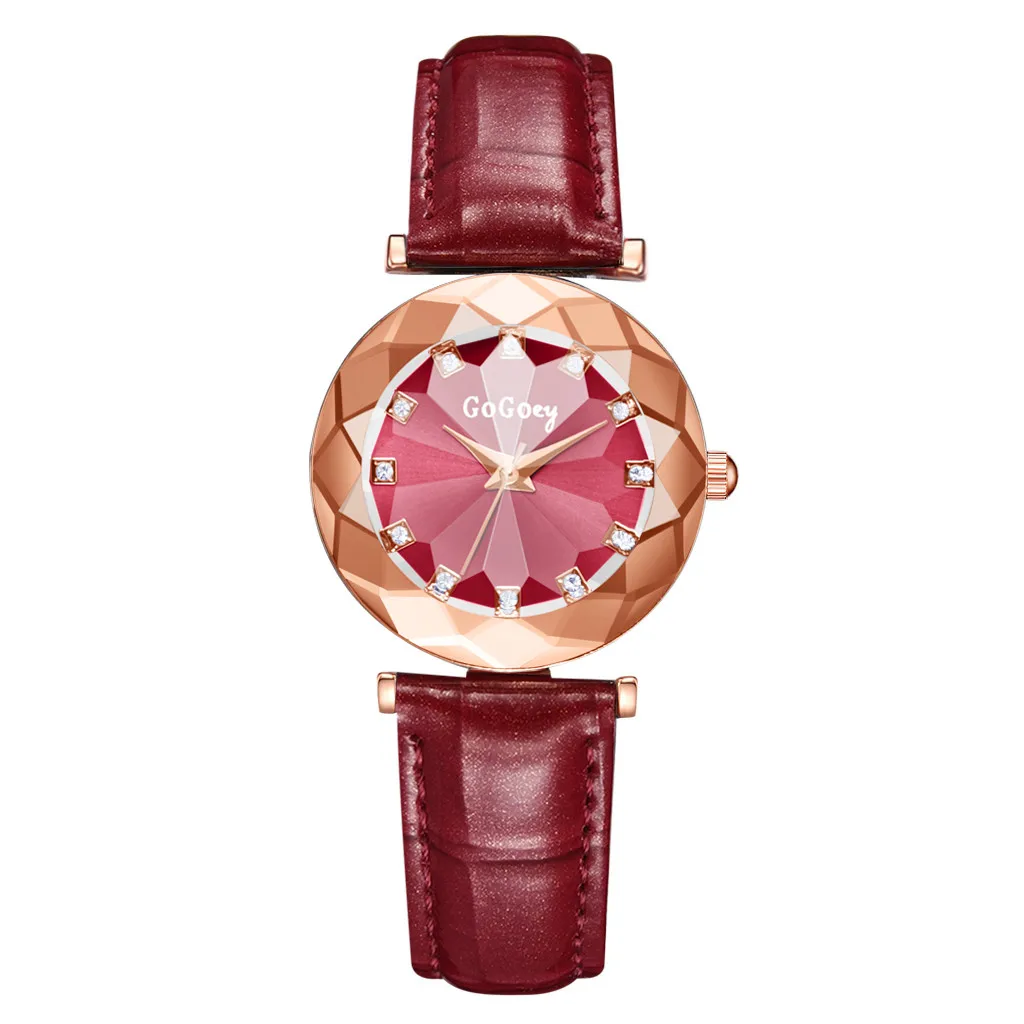 E Luxury Womens Watch Bracelet watch Rhinestone Exquisite Rhombus Convex Glass Watches Fashion Diamond Ladies Leather Belt Watch - Цвет: E