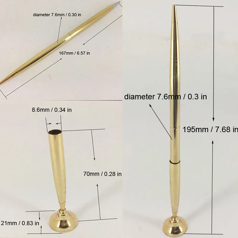 ACMECN латунная шариковая ручка с основанием Прилавок ручка с подставкой металлическая гравировка черчение золотые наборы ручек Finance Bank настольные Наборы Ручек