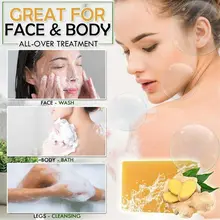 

Brighten Skin Kojic Acid Glycerin Soap Skin Lightening Soap Bleaching Ginger Whitening Soap Handmade Essential Oil Soap