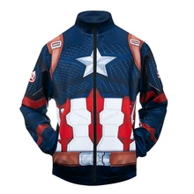 Cosplay Endgame Men Women Zipper Jacket Sweatshirt Captain America 3D Jacket Cardigan Superhero Sweatshirt Streetwear Cosplay