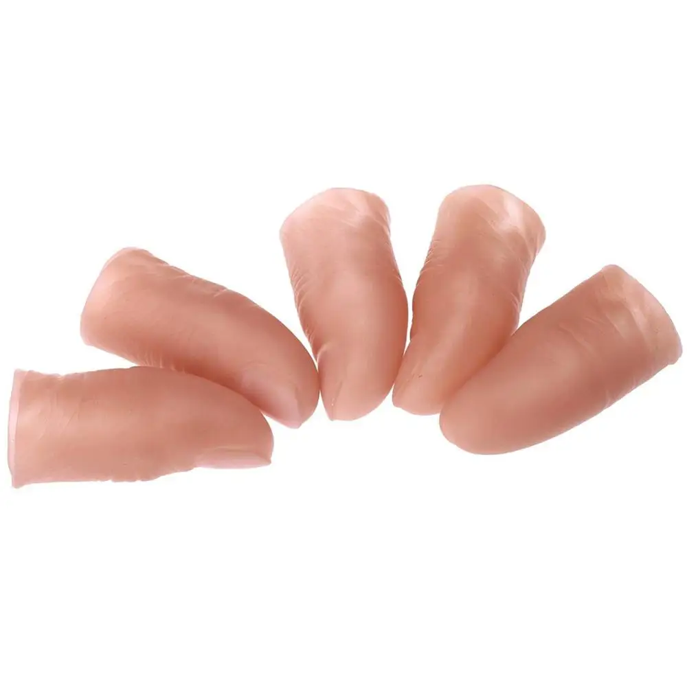 

5PCS Fake Finger Magic PropsSoft With Nails Large Fingertips Soft With Nails Artificial Thumb American Thumb