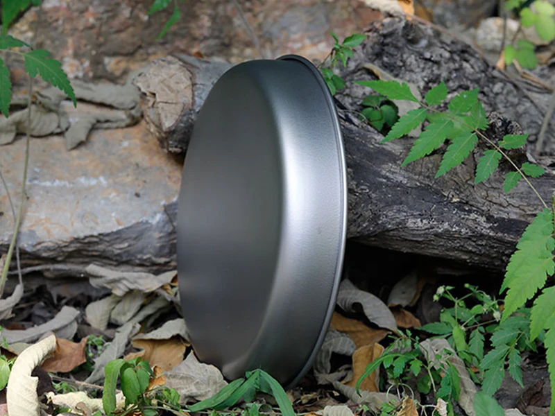 Keith Ti8702 Ultralight Titanium Plate Outdoor Camping Cookware Dishes Eco-Friendly Kitchenware Dinnerware Tray 1L 150g D210mm