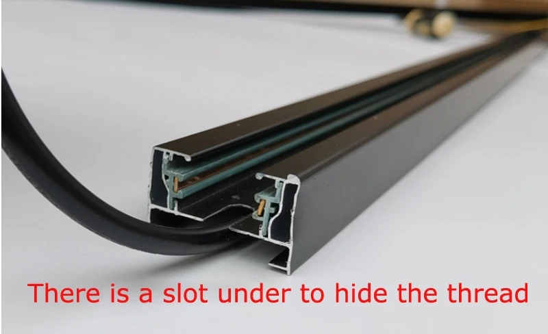 Flat copper core  2 Wires LED Track Light Rail 0.5M Led Rail Line for Track SPOT Led Track Lamp Rails For Clothing Home Lighting 6