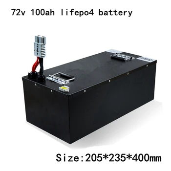 

Customized 72v 100ah Lifepo4 Battery Pack BMS 100A for 6000W Electric Motorcycle Golf Car Forklift EV + 10A Charger