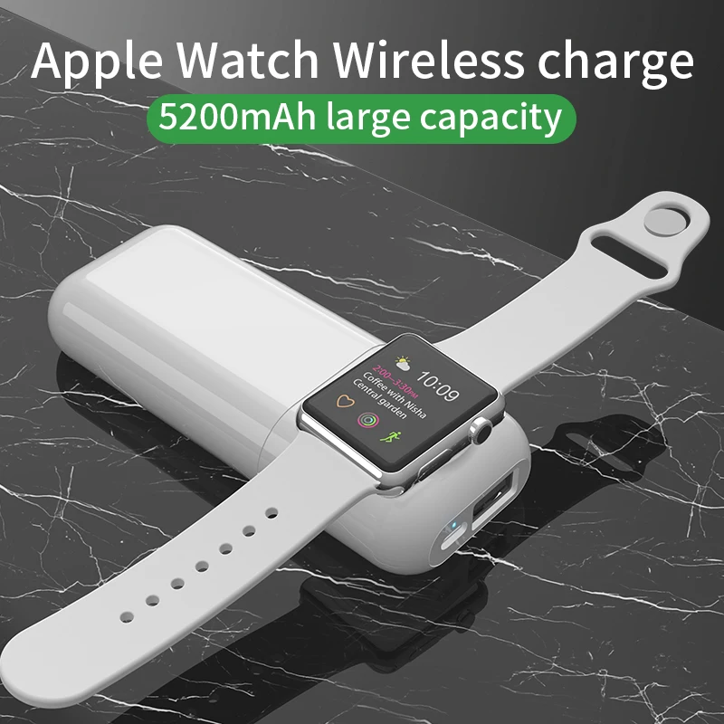 

Power Bank Wireless Charger for Apple Watch Series6 5 4 3 2 1 Mobile Phone Charger For USB plug Iphone X 8 Xiaomi HuaWei