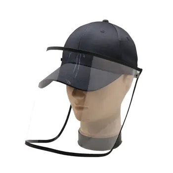 

Full Face Mask Protective Visor Hat Sun Cap with Protection Clear Saliva-proof Dust-proof Sun Safety Hat Anti-Virus Mask saliva