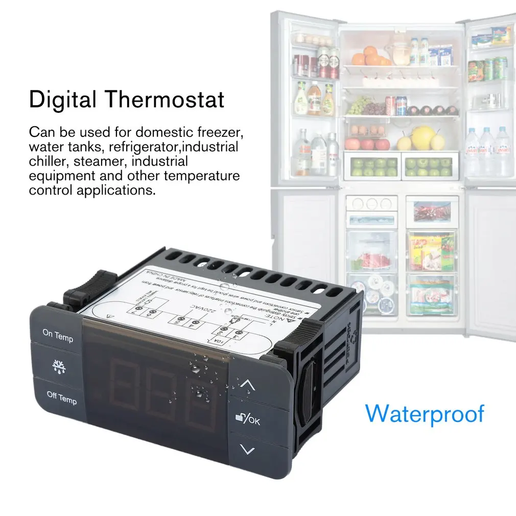 KT-301 цифровой регулятор температуры крутой тепловой холодильник термостат регулятор терморегулятор термопары Датчик 220 В 10A
