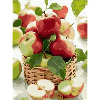 

Diamond Painting DIY 5D Embroidery Furits apples in basket Kits Art Embroidery Home Decor Art Kit Present