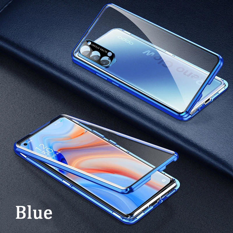 xiaomi leather case handle For Xiaomi Redmi 9 Case Transparent Glass Protective Shell Redmi 9A 9C Cover 360 Magnetic Metal Double-Sided Phone Case phone cases for xiaomi Cases For Xiaomi