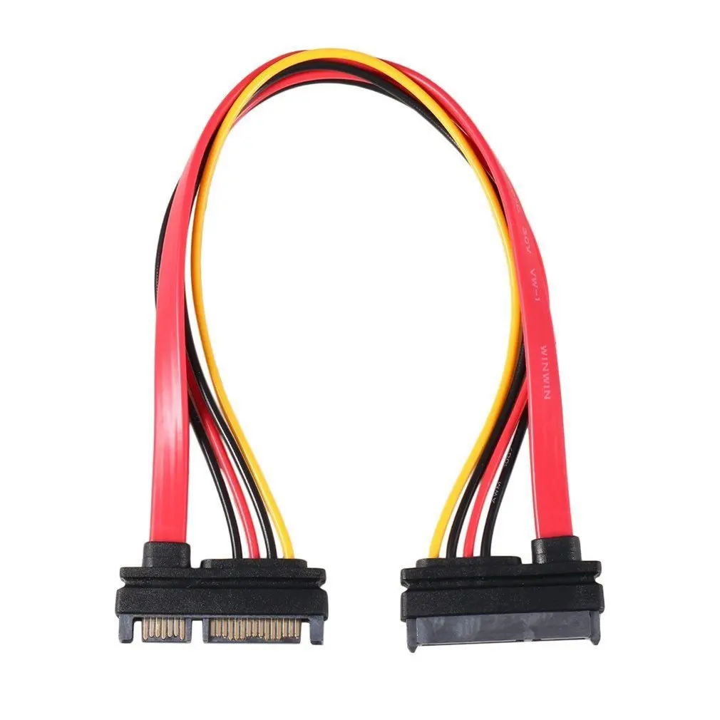 30 см Профессиональный 15+ 7 Pin SATA HDD кабель-удлинитель для передачи данных и питания папа-мама жесткий диск Удлинительный кабель Шнур