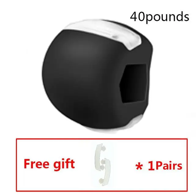 Fitness Face Masseter Men Women Facial Pop Go Mouth Jawline Jaw Muscle Exerciser Chew Ball Bite Breaker Training Body Skin black  30lbs