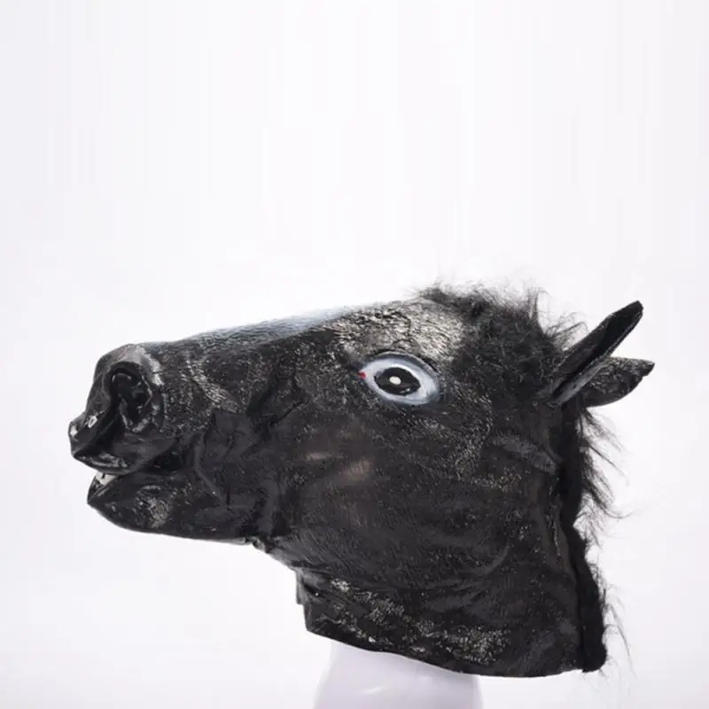 Party Cosplay Silicone Horse Head Mask Halloween Mask Prop Style Toys Scary Mask Masquerade Masks Party Supplies Party Favors