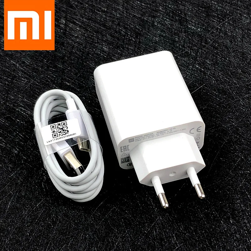 Оригинальное быстрое зарядное устройство Xiaomi QC 4 0 турбозарядный адаптер Usb c