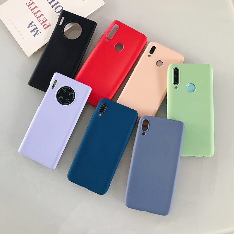 Роскошный цветной Мягкий чехол из ТПУ для телефона Huawei P30 Lite P20 P40 Mate 30 20 Y9 S 2019 Y5 Y6