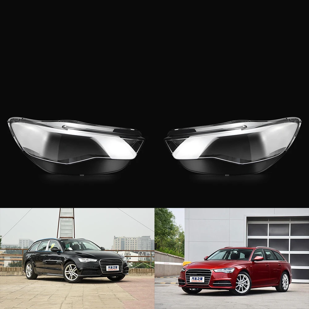 Для Audi A6L C7 крышка объектива фары автомобиля крышка прозрачная Замена Передняя крышка авто оболочка - Цвет: A Pair