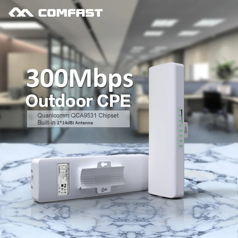 

Comfast CF-E314N 2.4G Wireless Outdoor Router 3KM WIFI Signal Booster Amplifier WDS Network Bridge 2*14dBi Antenna Wi fi Access