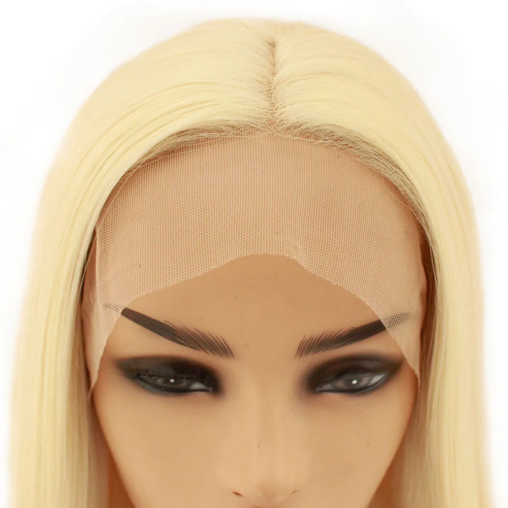 V'NICE блонд белый кружевной передний парик для женщин 30 дюймов прямые термостойкие синтетические парики ручная тонировка фронтальные волокна волос