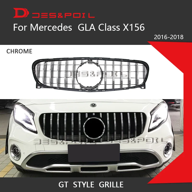Lifting Classe Gla X156 Gt Griglia Panamericana Grill Per Mercedes Paraurti Anteriore Racing 2017-2019 Gla200 Gla220 Gla260 Amg