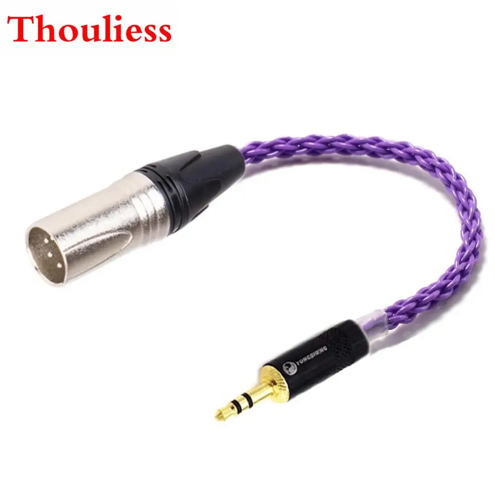 

Thouliess HIFI 3.5mm Stereo Male to 4-Pin XLR Balanced Male Audio Adapter Cable XLR Balacned to 3.5mm Adapter Connector