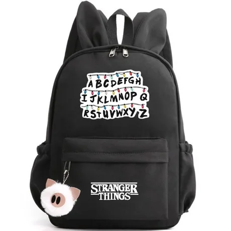 2 Mochila странные вещи рюкзаки для девочек повседневная школьная Студенческая милая сумка на плечо с буквами женские дорожные сумки большой емкости - Цвет: 2