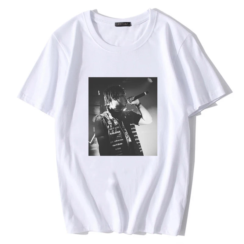 Хип-хоп певица Respect Juice WRLD Футболка с принтом Мужская Уличная одежда Swag Модные топы унисекс рэпер Фан Клуб Мужская Harajuku футболка