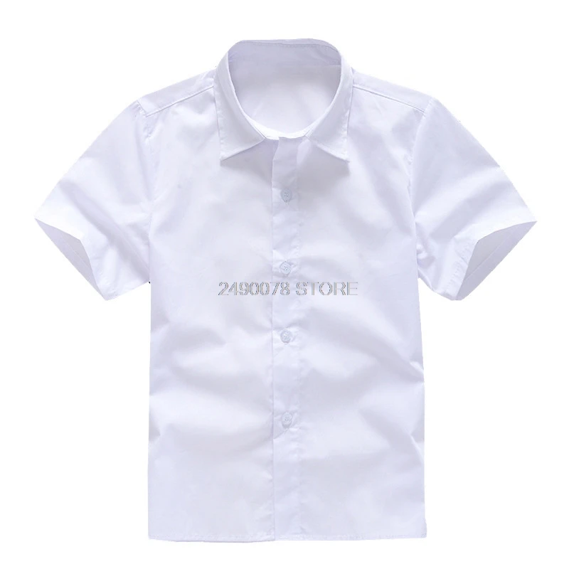 Teenage Boys Shirts School Shirt for Boys Turn Down Collar Shirt For Boys White Kids Teen Clothes 4 6 8 10 12 14 Year