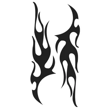 

2x Stickers Water Proof 2* Universal Flame 2pc Auto Graphic Decal Large