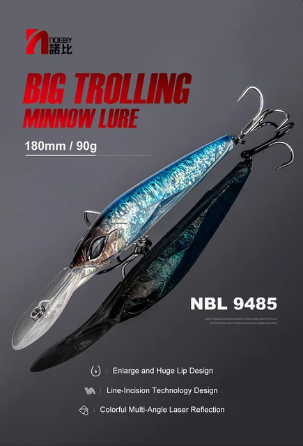 ノビー トローリングミノー ルアー 18cm 90g シンキング ビッグ