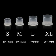 100pcs Plastic Disposable Tattoo Ink Cups Holder Permanent Makeup Pigment Clear Holder Container Cap Tattoo Accessory