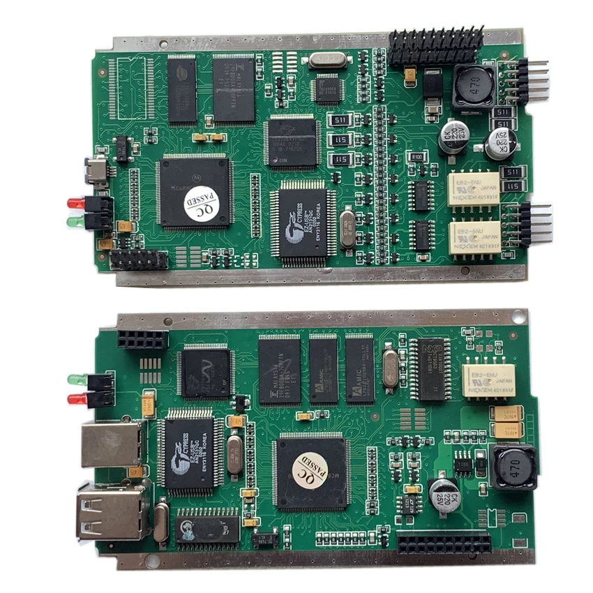 Может закрепить V193 полный чип золото сторона печатной платы с CYPRESS AN2135SC/213 OBD2 диагностический интерфейс - Цвет: Green board