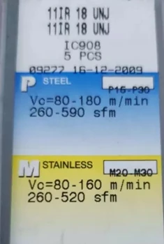 

10 PCS ISCAR CARBIDE INSERT 11IR 18 UNJ IC908