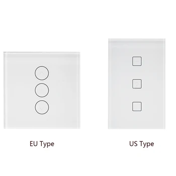 

New Smart Touch Glass Light Switch Wireless Wifi APP Remote Control Dimmer Switch No Hub Required Work
