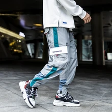Мужская Уличная одежда хип-хоп брюки карго комбинезоны мужские s спортивные брюки с карманами повседневные корейские модные спортивные штаны для бега Весенняя Новинка