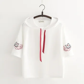 

sexy shirt short sleeves students' loose fitting cartoon design fresh thin bodysuit womens clothing