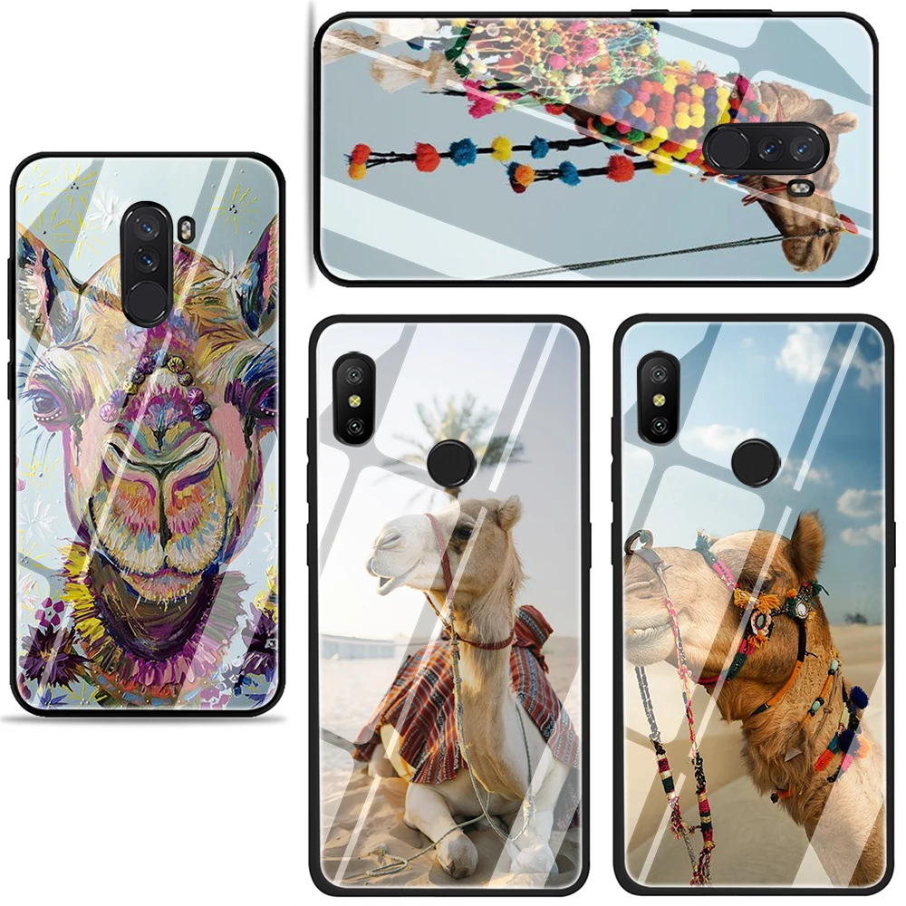EWAU верблюд пустыня класса люкс Стекло чехол для телефона для Xiao mi 4X 6A Note5 6 7 pro mi 5X6X8 9 A1 A2