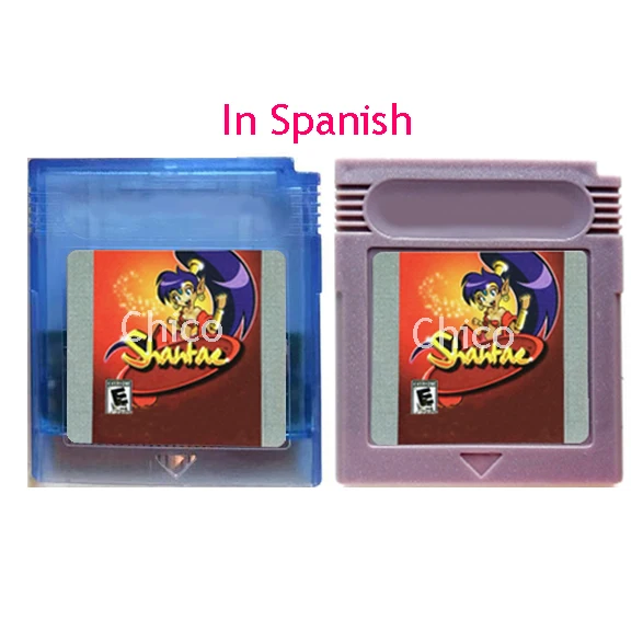 

Spanish Language Shantae Video Game Memory Accessories Cartridge for 16 Bit Console