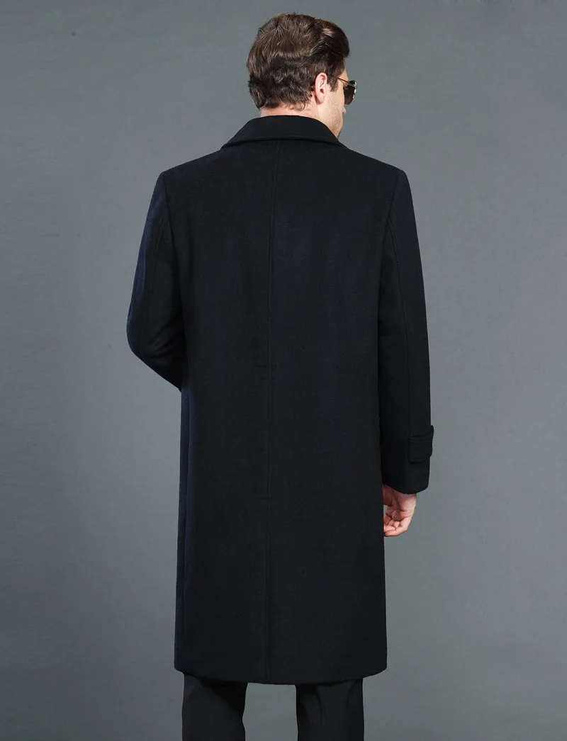New Warm Thick Mens Wool Coat Men Cashemer Jackets X-Long Turn Down Collar Windbreaker Brand Clothing M-4XL LX787 New Warm Thick Mens Wool Coat Men Cashemer Jackets X-Long Turn Down Collar Windbreaker Brand Clothing M-4XL LX787