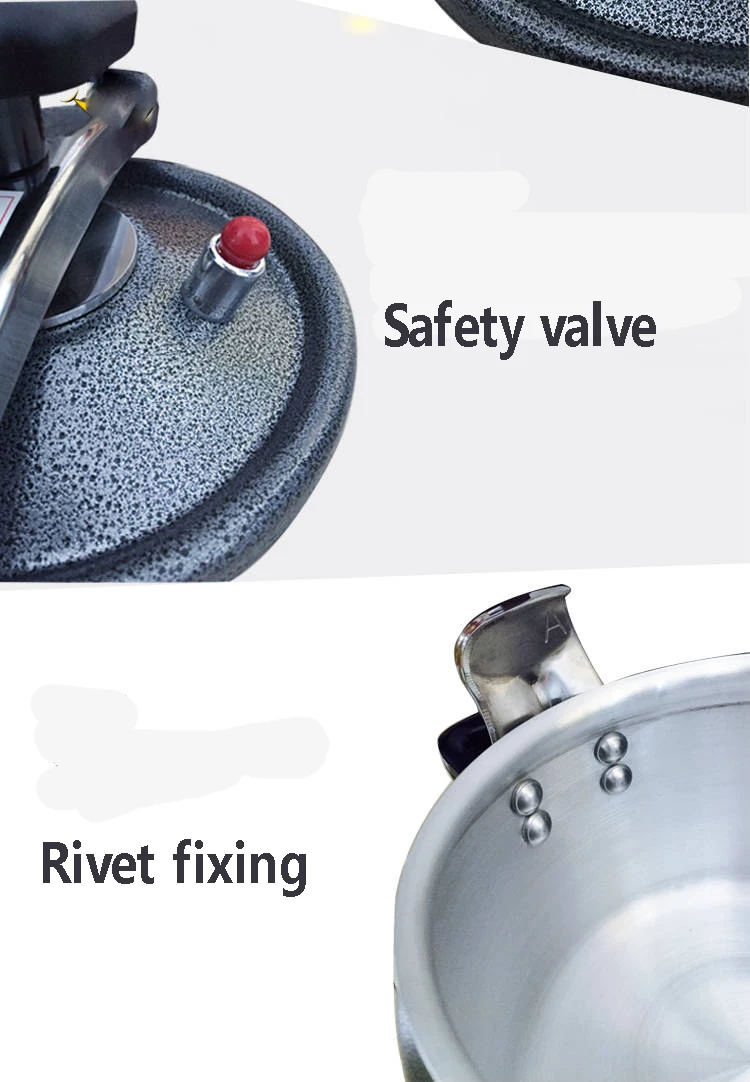 Explosion-proof Small Pressure Cooker Household Aluminum Pressure Cooker Black Open Flame Gas Autoclave Tiger Rice Cooker Pressu
