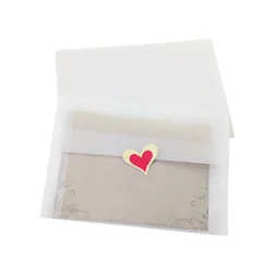 Lot de 10 jolies enveloppes Vintage en velour translucide, cadeau multifonction, 175x125mm 
