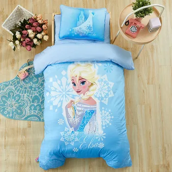 

Disney kindergarten bedding sets 3pcs children's cotton quilt cover baby cartoon mickey mouse princess frozen kids bedding set
