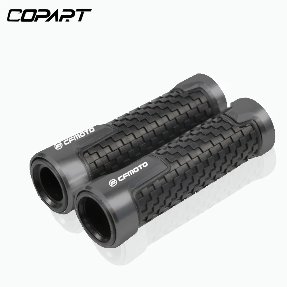 For CFMOTO 400NK 400 NK 650NK 650 NK Motorcycle 7/8''22mm Handlebar Grip CNC PVC Anti-Skid handle bar Motorbike grips End - Цвет: Black