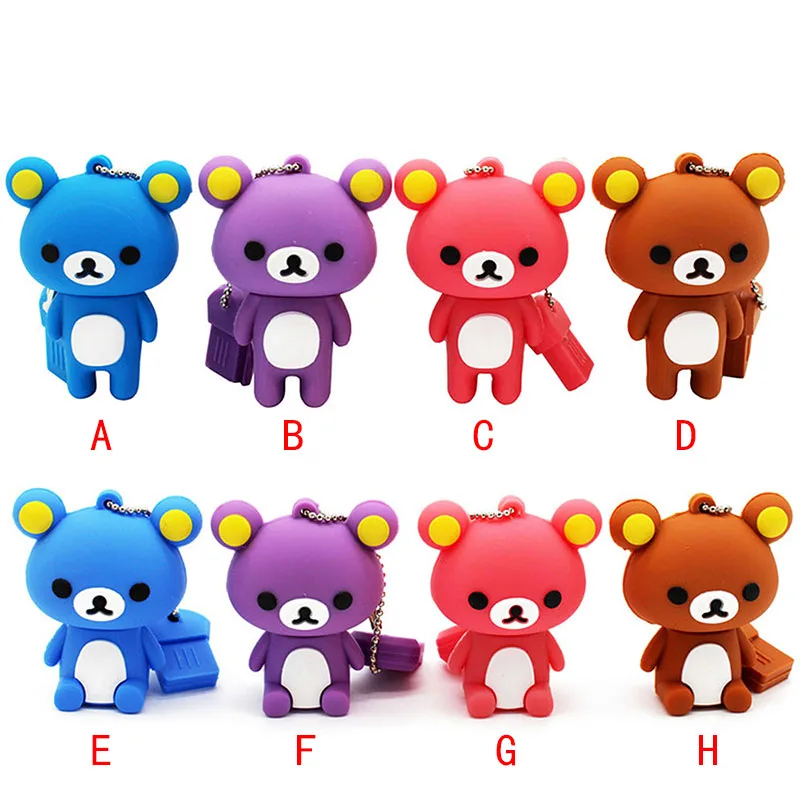 TEXT ME-Unidad Flash USB 2,0 con dibujos animados, Mini Oso de 64GB, 4GB, 8GB, 16GB, 32GB