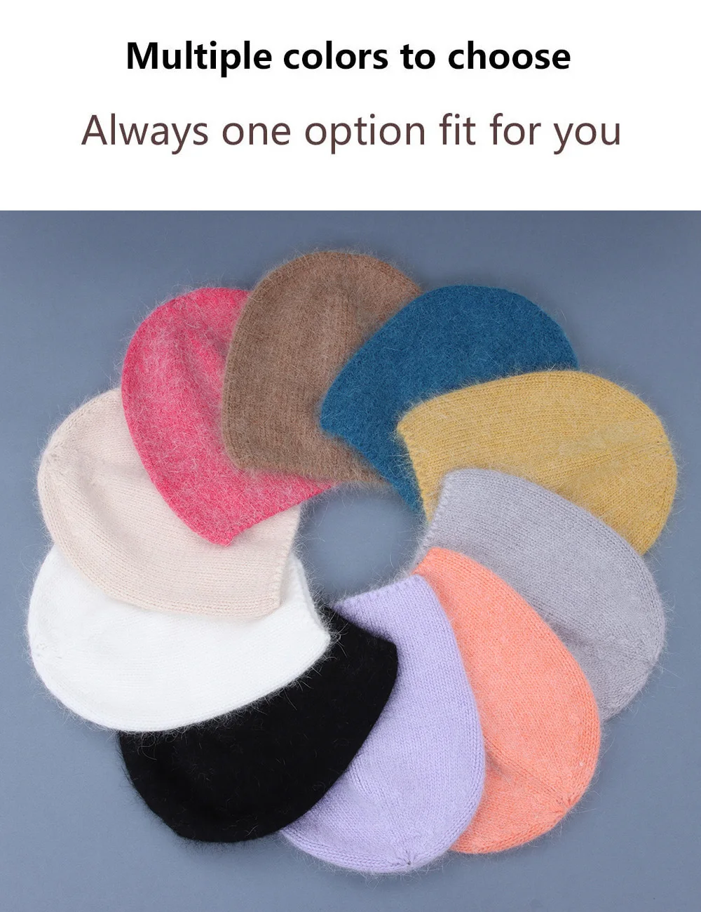 2026 Neue Hasenfell-Mode Winter- und Herbst-Damenmütze, Neuerscheinung, Beliebte Damen-Beanie-Mütze, Hochwertige Modische Strickmützen – Detail 3