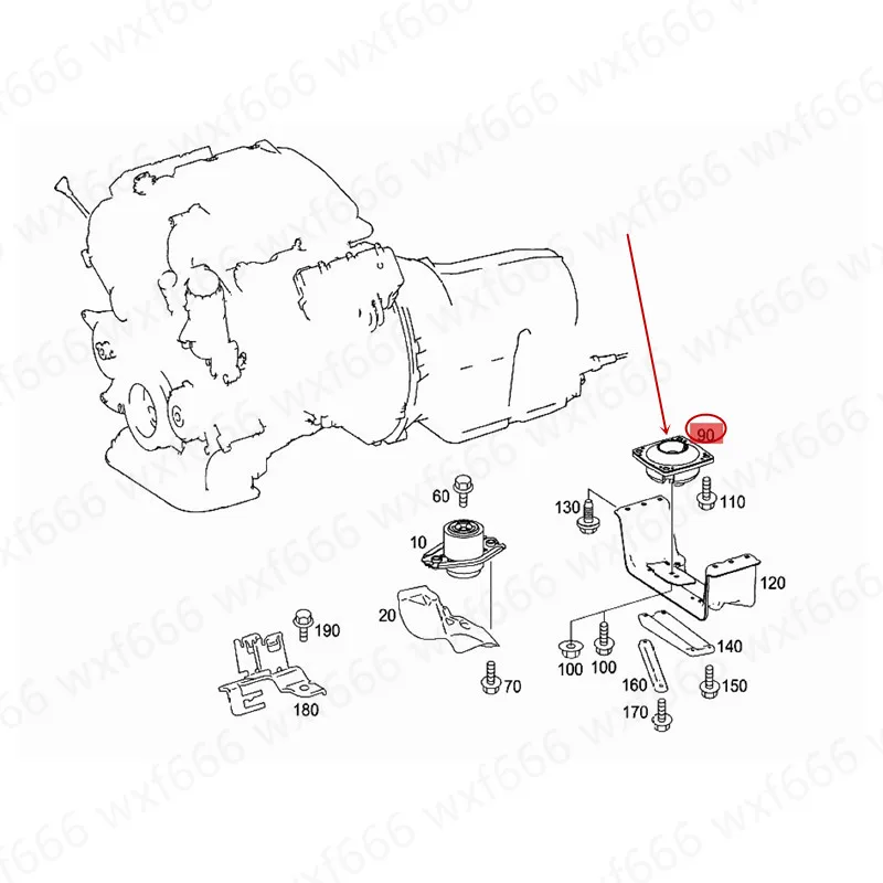 Коробка передач резиновая волновая коробка подвесной клей подходит для W164mer ced es-be nzW166 W251 R320 R350 коробка передач опорная машина ножной резиновый держатель коробка передач коврик лапа клей