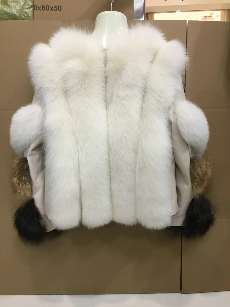 women winter jacket natural fox fur coats (7)