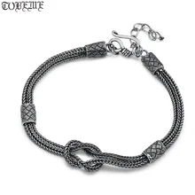 Handcrafted 925 Silver Chain Bracelet Vintage 925 Sterling Braided Bracelet Thai Silver Women Bracelet